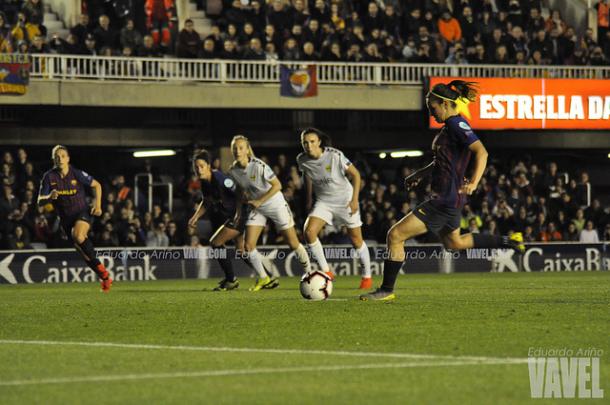 Mariona, autora del tercer gol culé. FOTO: Eduardo Ariño