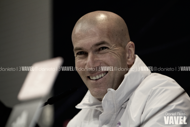 Zidane en rueda de prensa / Daniel Nieto (VAVEL)