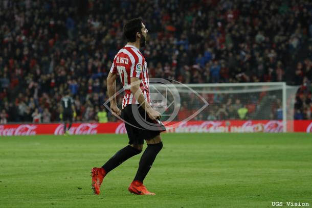 Raúl García celebrando un tanto de esta temporada. | UGS Vision.