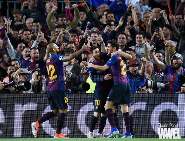 Los jugadores del FC Barcelona celebrando un gol. FOTO: Noelia Déniz
