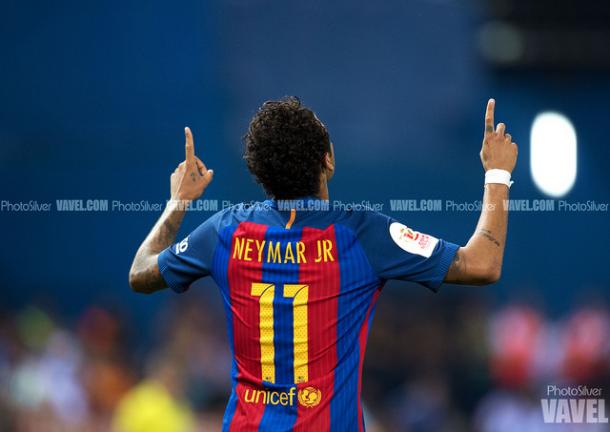 Neymar celebra su gol en la final de Copa, el último en partido oficial con el Barça | VAVEL.com