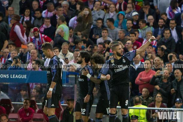 El Real Madrid celebra el gol que daba la clasificación a la final de Cardiff | Foto: VAVEL