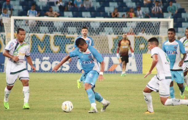 Meia Marcos Aurélio, autor de um dos gols na ida, está confirmado no jogo (Foto: Fernando Torres/Paysandu)