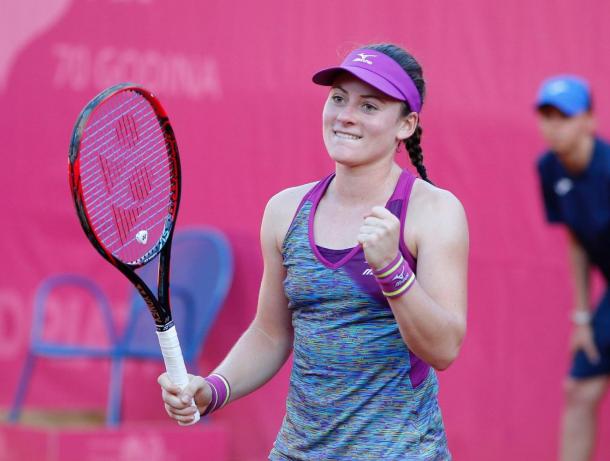 Tamara Zidansek had previously upset home favourite and second seed Daria Kasatkina in the second round yesterday | Photo: Photo: Moscow River Cup