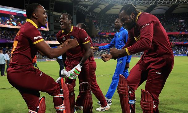 The West Indies celebrating their second World T20 triumph (Photo: Getty Images)