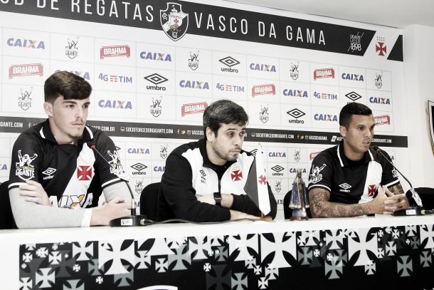 Em ordem, Bruno Paulista, Euriquinho e Ramon (Foto: Paulo Fernandes/Vasco.com.br)