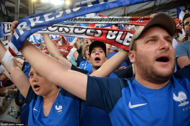 The home crowd were in partisan mood ahead of, during and after the game (photo; Getty Images)