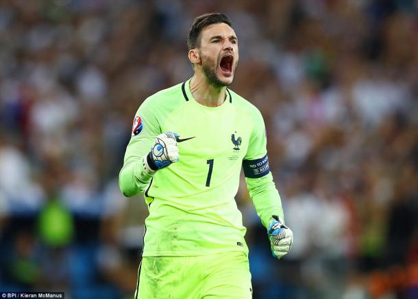 Hugo Lloris celebrating during France's 2-0 win over Germany | Photo: BPI/Kieran McManus 