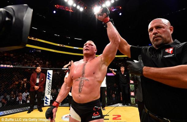 Brock Lesnar has shown his ability in a number of sports (image: dailymail/Getty)