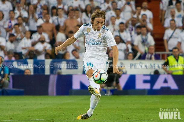 Luka Modric en el último partido de Liga contra el Valencia I Foto: Daniel Nieto (VAVEL)