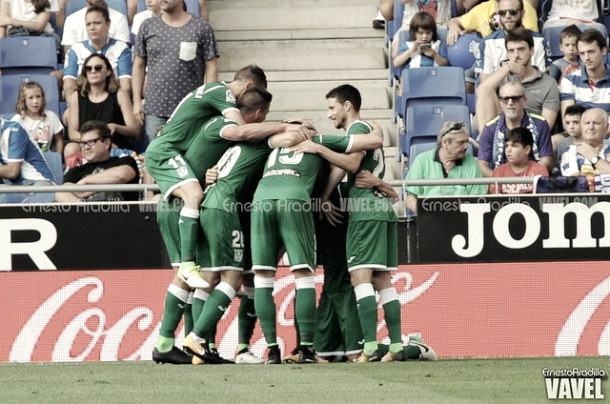 El Leganés celebrando un gol esta temporada | Foto VAVEL: Ernesto Aradilla