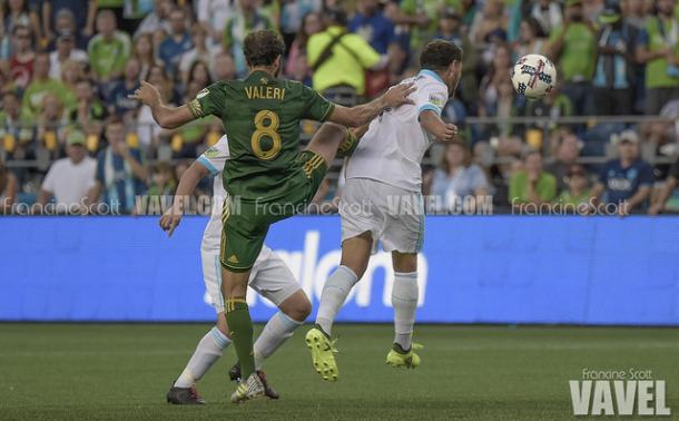 Not Valeri's (8) best night as a Timber, despite scoring a goal 