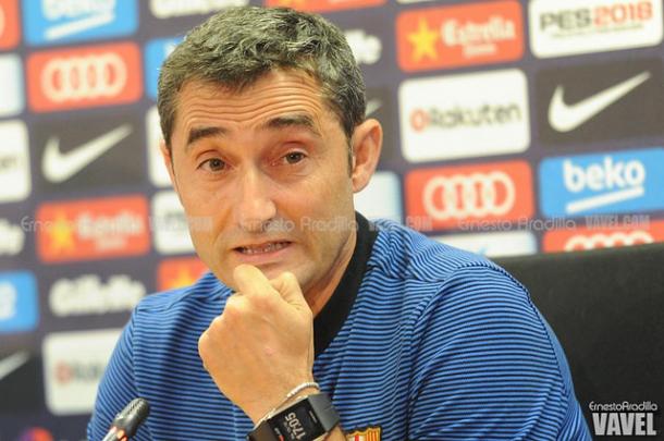 Ernesto Valverde ha querido destacar la solidez defensiva del FC Barcelona | Foto: Ernesto Aradilla - VAVEL