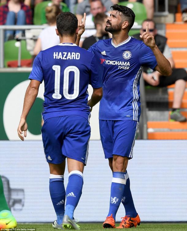 Hazard e Diego Costa:i due protagonisti assoluti del Chelsea di questa stagione | fonte: Getty Images