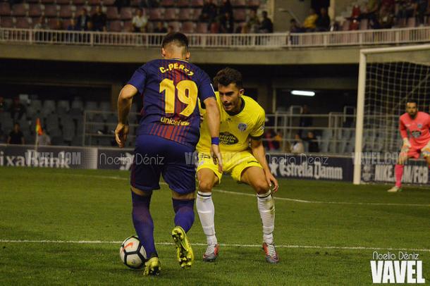 Carles Pérez contra el CD Lugo en la primera vuelta. Foto: Noelia Déniz, VAVEL