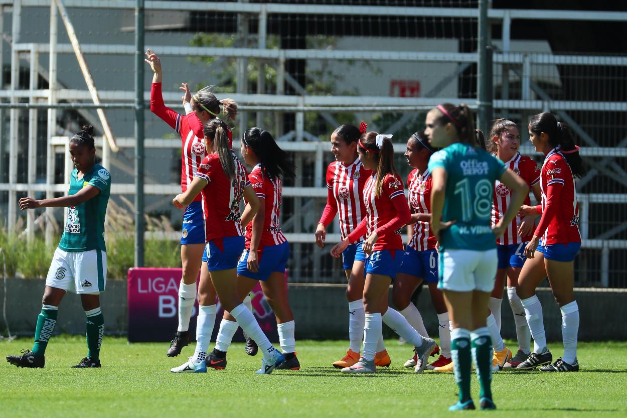 Alicia Cervantes celebrating the touchdown.