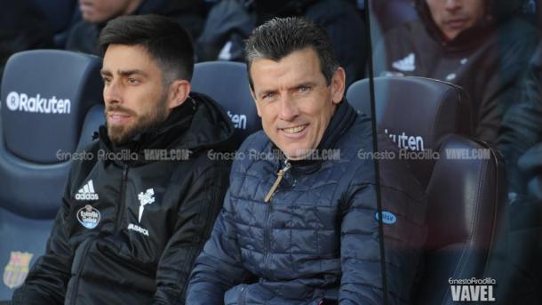 Juan Carlos Unzué en su vuelta al Camp Nou como técnico. Foto: Ernesto Aradilla, VAVEL.com