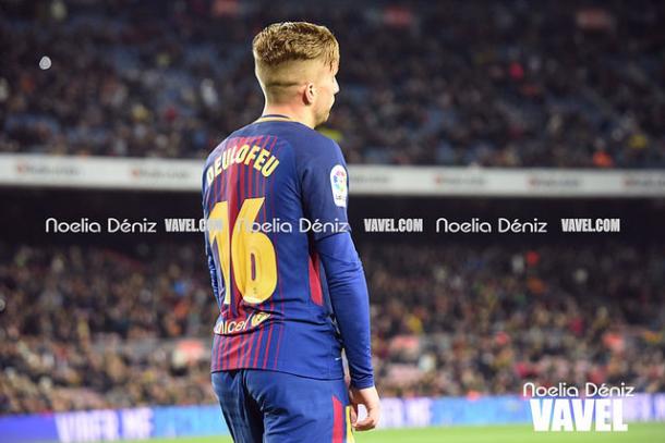 Gerard Deulofeu con el FC Barcelona en el Camp Nou | Foto: Noelia Déniz, VAVEL