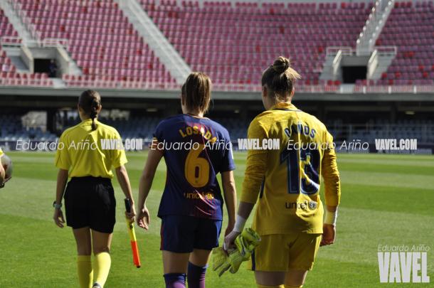 Sandra Paños está siendo vital en los buenos números que tiene el Barça en defensa | Foto: Eduardo Ariño, VAVEL