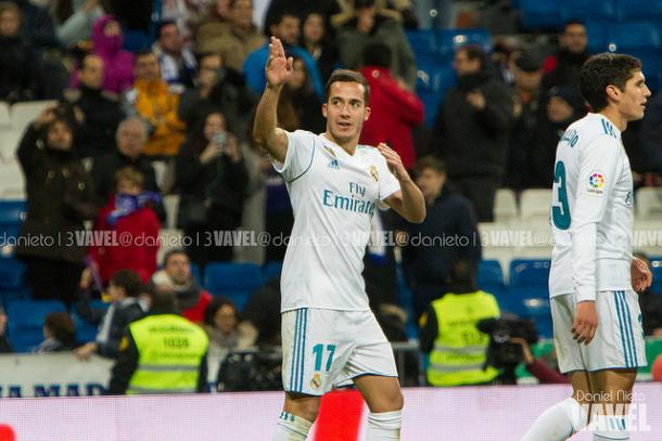 Lucas Vázquez festeja su gol al Numancia I Foto: Daniel Nieto (VAVEL)