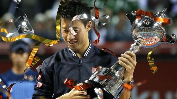 Kei Nishikori will look to claim a third title in his home nation this week. Photo: Kiyoshi Ota/EPA