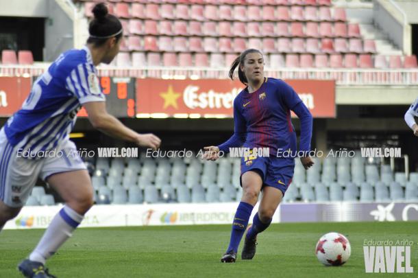 Patricia Guijarro es el pulmón del equipo juegue donde juegue | Foto: Eduardo Ariño, VAVEL