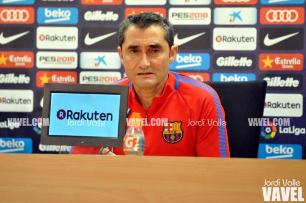 Ernesto Valverde en rueda de prensa. Foto: Noelia Déniz, VAVEL.com