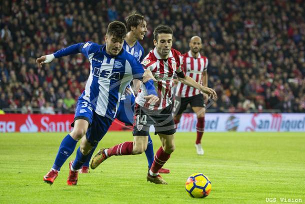 Susaeta en el último encuentro liguero frente al Alavés. | UGS Vision.