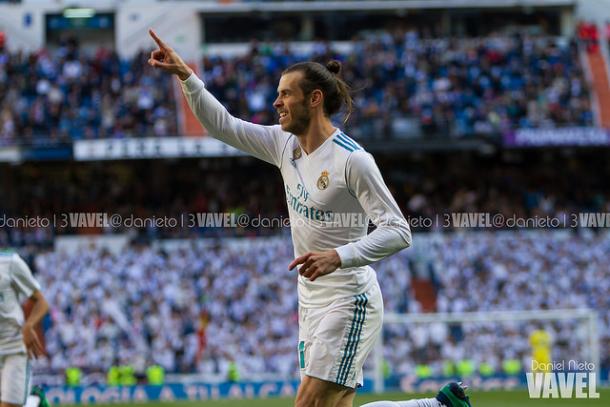 Bale celebra el primer tanto del partido | Foto: Daniel Nieto (VAVEL)