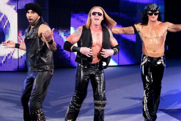 Jinder Mahal, Heath Slater and Drew Mcintyre formed 3MB (image: cagesideseats)