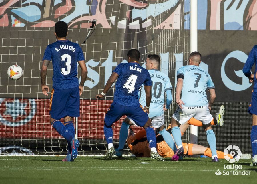 Momento del gol anulado a Thiago Galhardo | Imagen: LaLiga