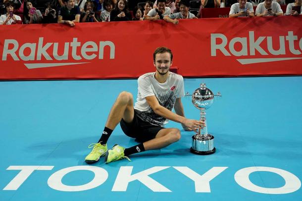 Daniil Medvedev won his third title, and biggest yet, in Tokyo. Photo: Japan Open