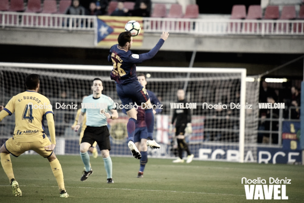 El Barça B en el partido que disputaron contra el Alcorcón | Foto de Noelia Déniz, VAVEL