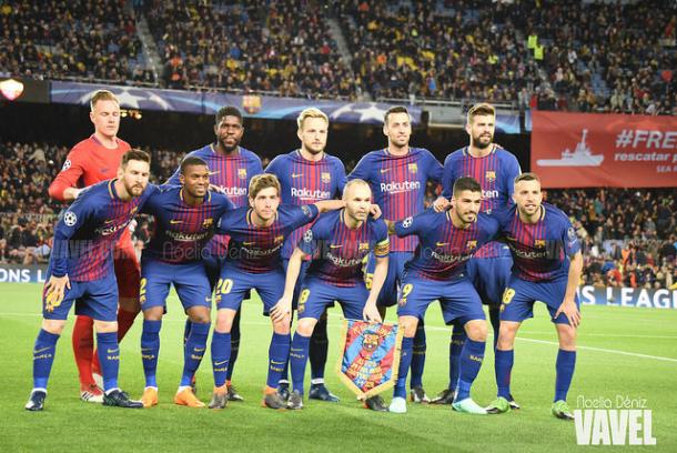XI del FC Barcelona en Champions. Foto: Noelia Déniz, VAVEL.com