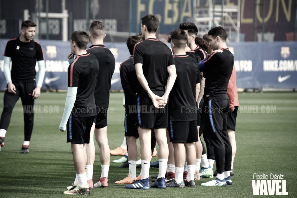 Dinámica de entrenamiento en el filial azulgrana | Foto de Noelia Déniz, VAVEL