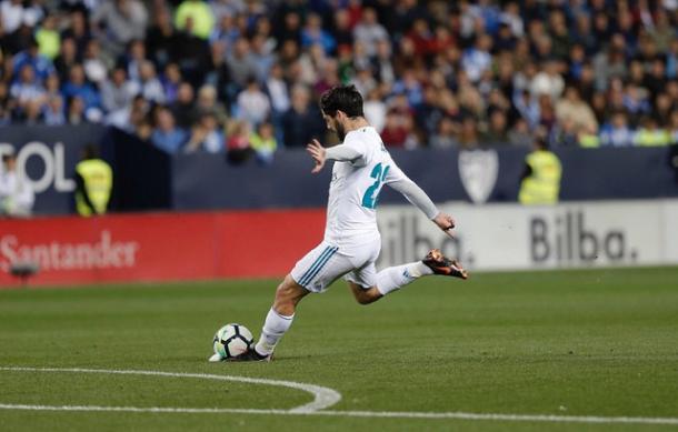 Isco marcó un golazo de falta ante el Málaga I Foto: Real Madrid