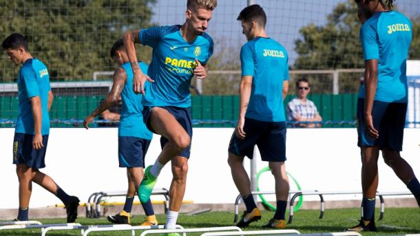 Castillejo, durante un entrenamiento | Foto: Villarreal CF