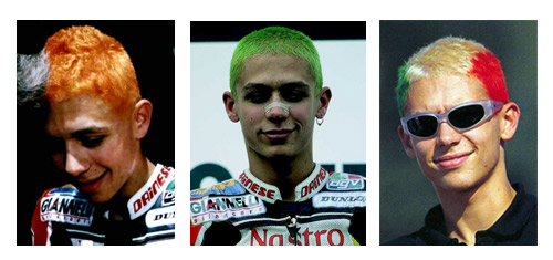 Algunos de los looks más icónicos de Valentino Rossi / Fuente: Belleza Pura