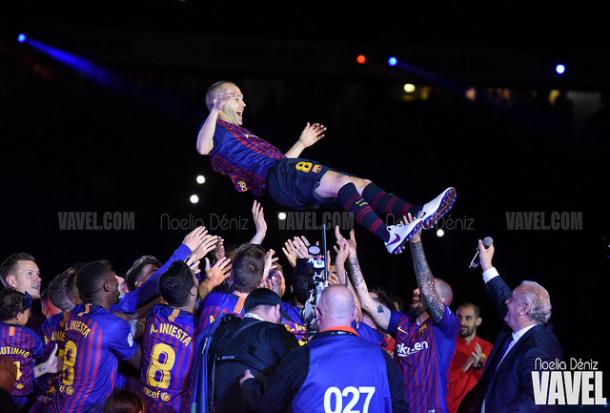 Una leyenda del barcelonismo tratada como tal en el último partido de la temporada. Foto: Noelia Déniz, VAVEL.com