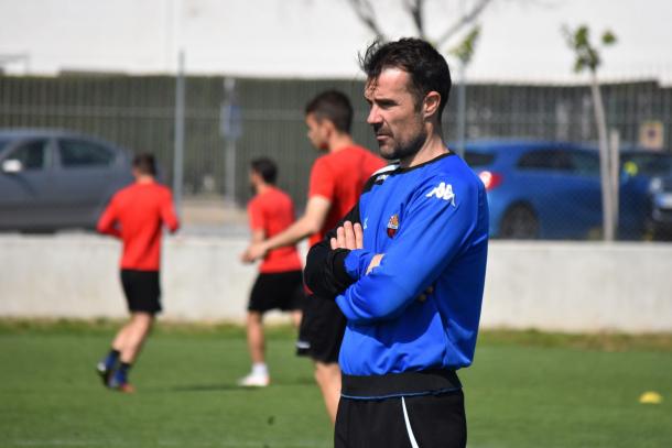 López Garai, entrenador del CF Reus, en el entrenamiento previo al Albacete-Reus | Foto: CF Reus