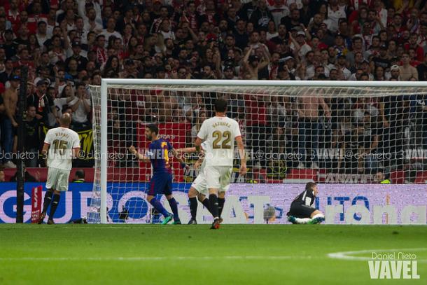 Doblete de Suárez vs Sevilla en la Copa del Rey | Foto: Daniel Nieto - VAVEL