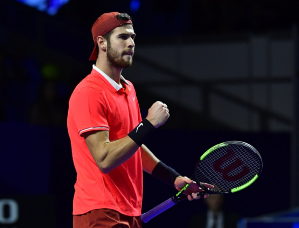 Khachanov scored one of the most significant wins of his career last week on home soil. Photo: Kremlin Cup