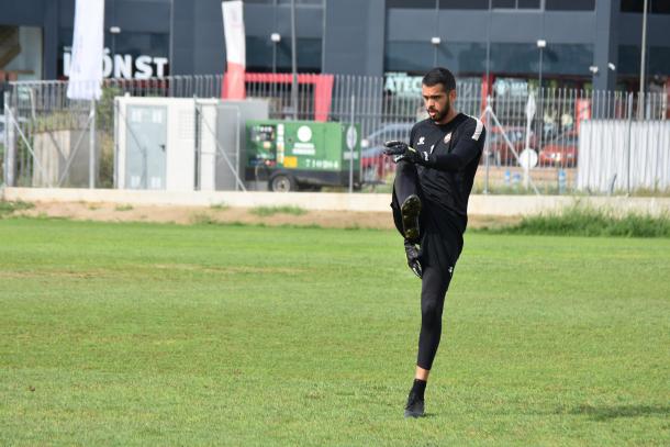 Pol Freixanet en el entrenamiento de este lunes | Foto: CF Reus