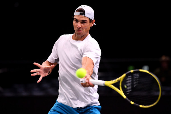 Rafael Nadal has been in practicing all week in Paris to prepare for his first event in two months. Photo: Getty Images