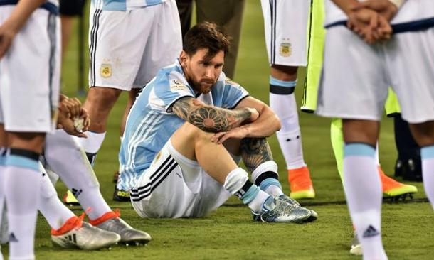Più di mille parole, l'espressione di Messi. (fonte immagine: The Guardian)