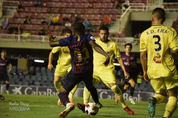 Imagen del Barça - Ejea de la primera vuelta | Foto: Noelia Déniz (VAVEL)