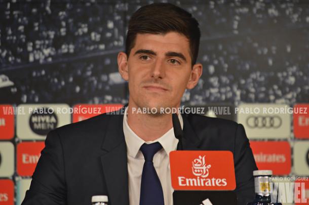 Courtois en la rueda de prensa | Foto: Pablo Rodríguez (VAVEL)