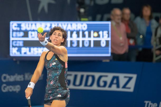 Carla Suarez Navarro was unable to find any chances today | Photo: BGL BNP Paribas Luxembourg Open