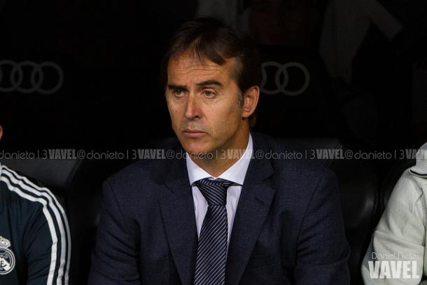 Julen Lopetegui en el banquillo del Bernabéu | Foto: Daniel Nieto (VAVEL)