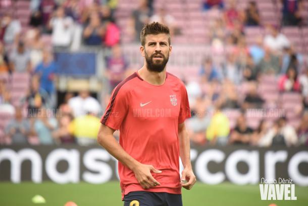 Piqué durante un entrenamiento / Foto: Noelia Déniz (VAVEL.com)